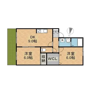 グリーンヒルかなめ【1階】の間取り
