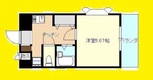 ホワイトパレス万年青【5階】の間取り