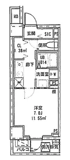 クレールフォンテーヌ【7階】の間取り