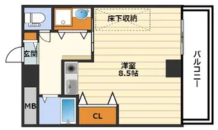 88堂島ウイング【4階】の間取り