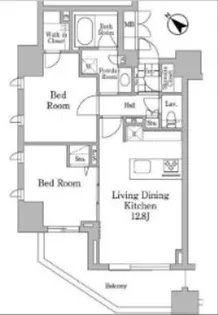 ユニコーンバリー恵比寿【10階】の間取り