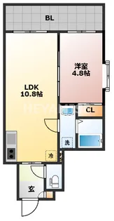 SGB浜町【4階】の間取り