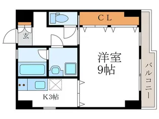 御所西エクセル三宅【8階】の間取り