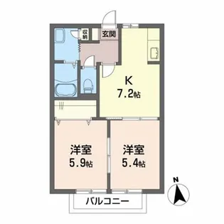 エル・シャンテA【2階】の間取り