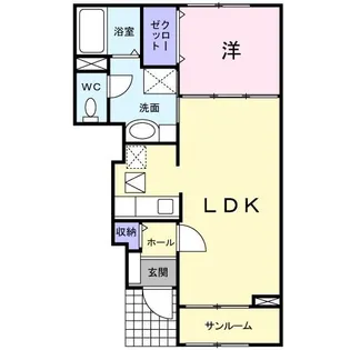 FlourishInおやまつVI【1階】の間取り
