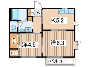 ドミ-ル臼井の間取り