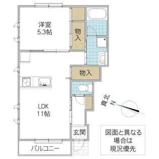 レーガベーネ千波町 B棟【1階】の間取り