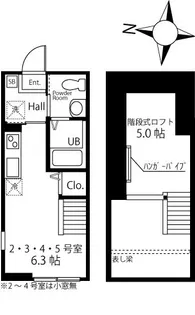 ハーミットクラブハウス西馬込II【2階】の間取り