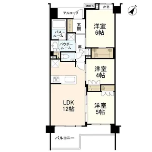 グローベル青葉台【4階】の間取り