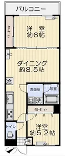 シャトレーグリーン横浜【2階】の間取り