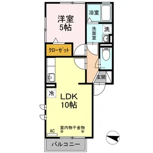 クレール コトー【2階】の間取り