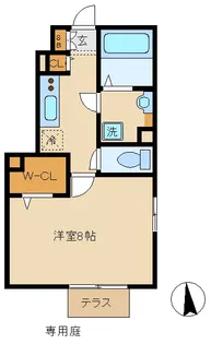 ウィット八柱【1階】の間取り