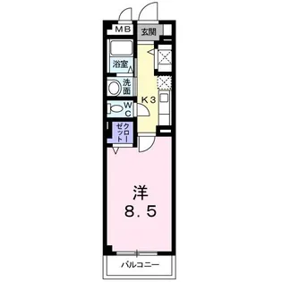 パークプレッソ松戸【3階】の間取り