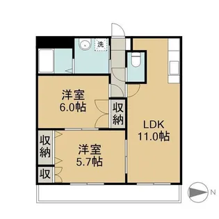 グレイスヴィラ【1階】の間取り
