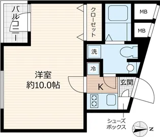 Beverly Homes 下赤塚【3階】の間取り