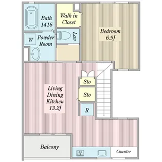 風樹荘【2階】の間取り