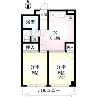 ジュネス東和第2【2階】の間取り