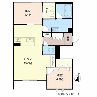 Casa Felice 水前寺【1階】の間取り