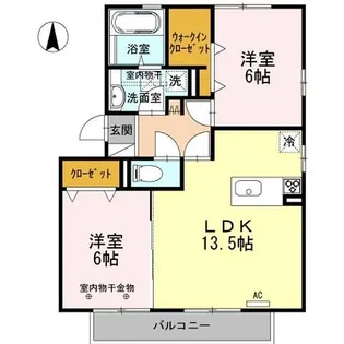 レフィナード【1階】の間取り