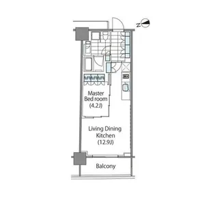 コンフォリア新宿イーストサイドタワー【11階】の間取り