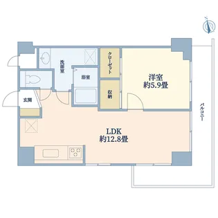 リバーサイド竹生【1階】の間取り