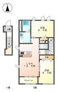 センチュリーカーサII【2階】の間取り