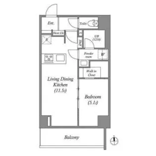 JP noie 上町台龍造寺【6階】の間取り