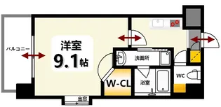 エイトバレー大手町パークレジデンス【10階】の間取り