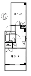 ベルシオン【1階】の間取り