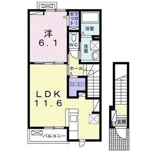 リナセント II【2階】の間取り