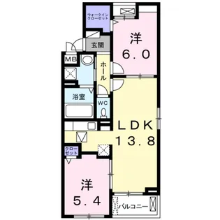 ボナール神野【2階】の間取り
