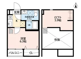 ASSO台原【1階】の間取り