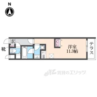 聚楽荘立花【1階】の間取り