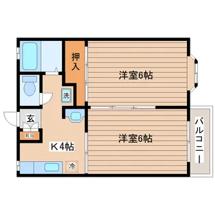 カトレア幸【2階】の間取り