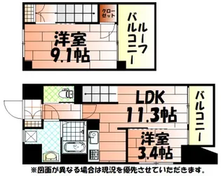 THE APARTMENT 開の間取り