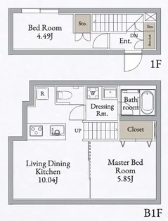 LiveFlat高田馬場【1階】の間取り