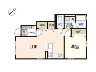 メゾン牛田本町【1階】の間取り