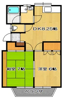 村山コーポ B【2階】の間取り