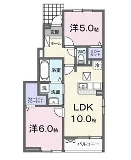マレカージュ大石【1階】の間取り