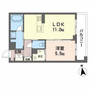 シャーメゾン上野【2階】の間取り