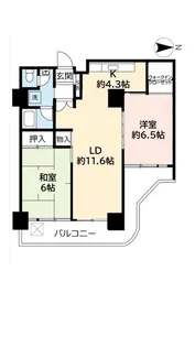 UR武庫川【17階】の間取り