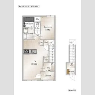 AFC RESIDENCE 中泉【2階】の間取り
