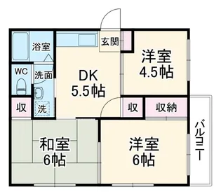 YKハイム【1階】の間取り