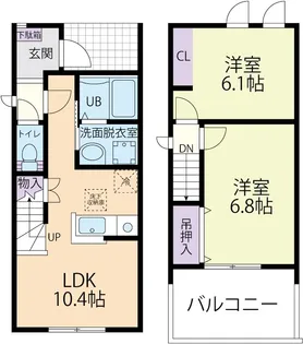 メゾン・ド・ウエスト(maison・de・west)Aの間取り