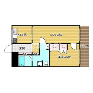 豊里グリーンハイツ【1階】の間取り