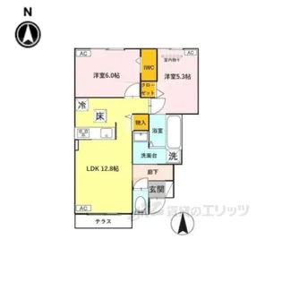 当麻寺MKコート5【1階】の間取り