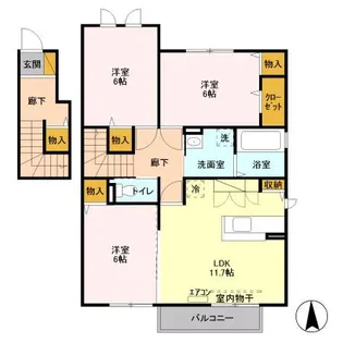 アリービオひがの【2階】の間取り