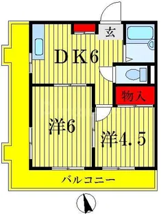 ジュンコーポ【3階】の間取り