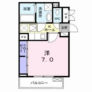 ベル アルカンシエル・S【1階】の間取り