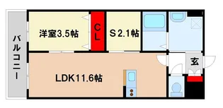 LIFEFIELD二日市南【1階】の間取り
